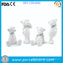 Cadeau de promotion en céramique Mini Figurines d&#39;ours blanc